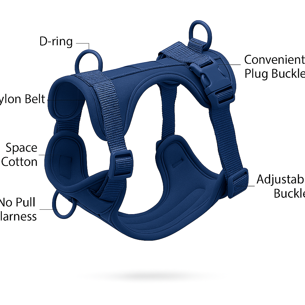Dog Harness - Navy Blue